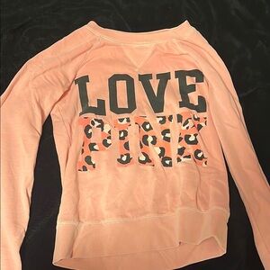 Pink Long Sleeve Love Pink Sweatshirt